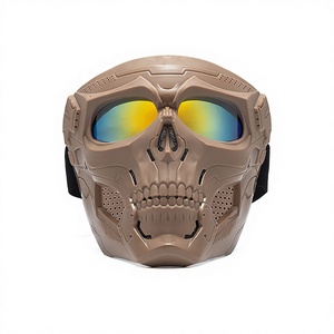 Gafas de Esquí, <span class=keywords><strong>Casco</strong></span> Todoterreno, Antiviento, Deportivas, para Ciclismo, Diseño Retro de Calavera, Unisex, para Adultos, con Lentes Intercambiables - Product Image 1