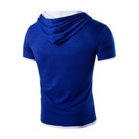 Bestseller 8 Farben M-5XL Herren Freizeithemd Kurzarm Slim Fit Freizeitkleidung Kapuzen-Oberteil Sommer Herren T-Shirt EDT08
