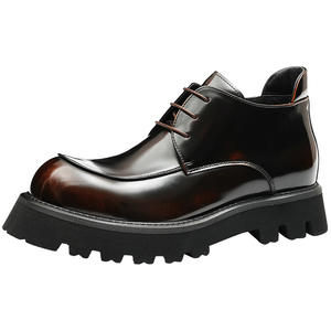 Bottes de cheville rétro pour homme 2025, style chevalier, marron, avec semelles épaisses et douces, pour printemps, automne/hiver, modèles de bottes longues - Product Image 1