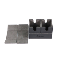 Boîte à cartes de jeu en cuir PU personnalisée, vente chaude, OEM, boîte de rangement premium en cuir PU pour jeux de cartes, boîte de jeu de cartes