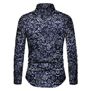 Camicia da uomo alla moda Top a maniche lunghe camicetta maschile Casual s estate autunno abiti hawaiani - Product Image 5