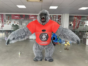 Cómodo y llamativo disfraz <span class=keywords><strong>de</strong></span> mascota gorila inflable para adultos memorable para eventos y promociones en venta logotipo personalizado - Product Image 2