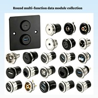 Conector Industrial USB Tipo-C CAT6A de Aleación de Zinc, Módulo Tipo C con Contacto Redondo de Cobre, Sin Soldadura, para Montaje en Panel de 22 mm
