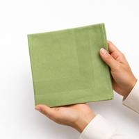 Serviette de table en satin 100% coton, bordure élégante, tissage dobby, pour hôtel, restaurant, mariage, vert clair