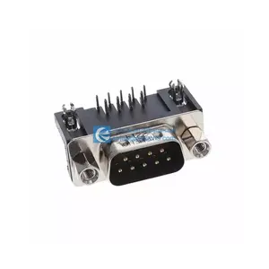 PCB Connectors Accessories L17HTNEP4F1C 9 Position D-Sub Plug Male Pins L17HTNEP4F <strong>HTN</strong> Connector Through Hole Right Angle - Product Image 1