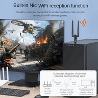 Adaptador de Red USB Inalámbrico de 1200Mbps, Antena de Red Inalámbrica, Tarjeta de Red para Computadora, Receptor Ethernet LAN