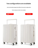 Valise à roulettes moderne, élégante, durable, à coque rigide, légère, avec roues pivotantes à 360°, tige large, grande capacité, humide/sec