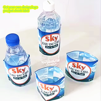 Étiquette thermorétractable personnalisée pour bouteille d'eau minérale GuoZhao, en PVC, film hydrofuge thermosensible, sur mesure