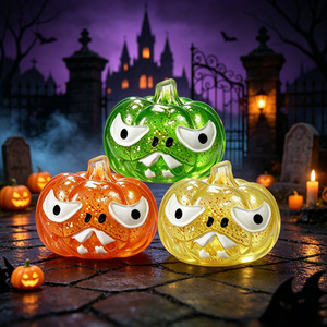Divertido Juguete Antiestrés con Cabeza de Calabaza, Polvo de Maltosa Brillante, Decoración de Halloween, Regalo - Product Image 3