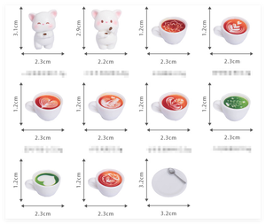 Tự làm Dollhouse trẻ em Đồ chơi phim hoạt hình Mèo thực tế đồ uống cà phê thanh phụ kiện thu nhỏ chai cổ tích nhà bếp bức tượng cho Keychain - Product Image 2