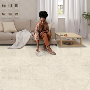 Carreaux de porcelaine Sydney Crema Super Blanc Brillant 60x120cm – Revêtement de sol moderne de luxe pour villas et maisons - Product Image 6
