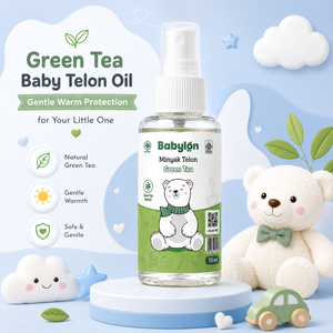 Herbal Green Tea Baby Telon Oil Spray with Gentle <b>Warm</b> Protection for Infant Daily Comfort and Wellness Care - Product Image 1