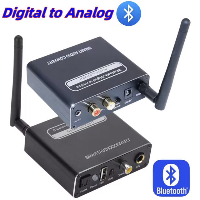 TUTI Bluet-ooth V5.0 DAC HD Audio Receiver With RCA Optical AUX Port for Speaker