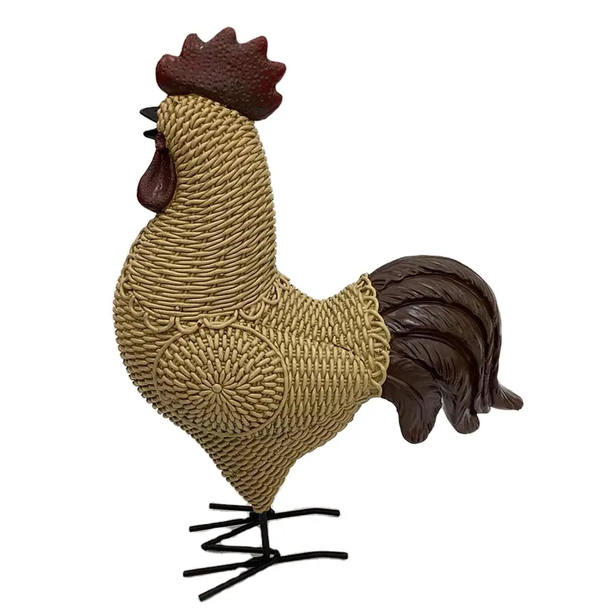 A galinha animal personalizada da estatueta esculpe o ouro decorativo do jardim grandes galinhas Farm Animal Courtyard Vida-tamanho galinha