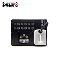 DELIFX Flamme intérieure Changement de couleur Colonnes de brouillard colorées Jets et arrêts Synchroniquement LED Machine à brouillard verticale Super-jet pour scène