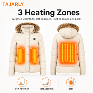 <span class=keywords><strong>Veste</strong></span> matelassée chauffante pour <span class=keywords><strong>femme</strong></span> TAJARLY avec batterie 15000 mAh, manteau chauffant électrique USB 7,4 V, <span class=keywords><strong>veste</strong></span> <span class=keywords><strong>chaude</strong></span> d'hiver à 3 zones - Product Image 2