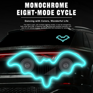 Luces LED Triangulares para Ventana de Coche, Alimentadas por Energía <span class=keywords><strong>Solar</strong></span>, Sin Cables, Luces Ambientales de Neón Inalámbricas para el Pilar C, Decoración <span class=keywords><strong>Interior</strong></span> - Product Image 2