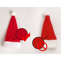 Mini décorations de Noël en forme de chapeau, housses de couverts en tissu brossé pour bouteilles de vin et couverts, pour les fêtes et l'industrie.