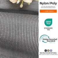 Tissu en maille 100% polyester noir 50 g/m² léger et respirant pour sac à linge et sac à cordon
