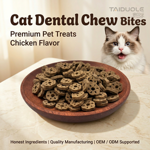 Friandises dentaires pour chats Factory Cat, petites bouchées pour le nettoyage des dents, croquettes pour l'hygiène buccale quotidienne des chats, contrôle de la mauvaise haleine, santé féline - Product Image 1