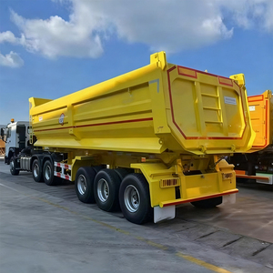 Fabricante Vende Semirremolque de Acero de 60 Toneladas, 3 y 4 Ejes, Volquete Automático Trasero para Grava, Camión Volquete de 25, 30, 40, 45 y 50 Metros Cúbicos - Product Image 1