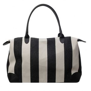 Nouvelles Tendances Mode : Sac Fourre-tout Rayé à Bandoulière Texturé, Sac de Voyage Léger et Durable Grande Capacité pour Femme - Product Image 1
