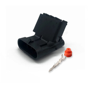 3 Pin Waterproof Connector For Automotive TPS <b>MAP</b> Sensors Black Plastic IP20 Male Female Terminal Car Use - Product Image 1