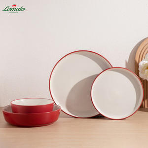 สต็อก! ชุดอาหารค่ำพอร์ซเลนเคลือบเงาแบบโมเดิร์นรักษ์โลก LOMATO LM-CCCP 4 ชิ้น ชุดจานเซรามิกทนทานสำหรับงานจัดเลี้ยงระดับพรีเมียม - Product Image 3