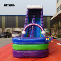Toboggan aquatique gonflable Heyhail HJSW-124 pour l'extérieur, en PVC, pour les stations balnéaires et les terrains de jeux publics
