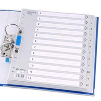 Separadores de Archivos COMIX A4 con Pestañas de Índice, Papel Perforado para Clasificación para Archivadores y Cuadernos de Hojas Sueltas