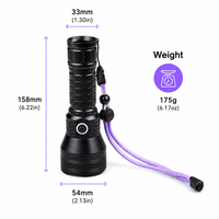 Lampe torche UV rechargeable 395nm, chargement USB-C, en alliage d'aluminium, haute luminosité, pour détection d'urine d'animaux, de fuites de billets et de scorpions