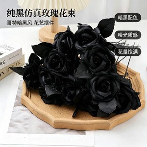 ดอกกุหลาบประดิษฐ์สีขาวสไตล์โกธิคสำหรับตกแต่งบ้าน ของตกแต่งบ้าน ส่งตรงจากต่างประเทศ - Product Image 4