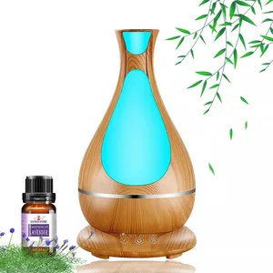 CE RoHs Wood Grain Bowling Essential Oil Electronic Aromatherapy Diffusers Mood Rgb Led Light Beauty Electric Diffuser