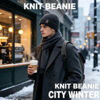 Nouveau bonnet en tricot doublé polaire pour homme, chaud et épais, avec revers côtelé, patch en cuir, pour homme et femme, idéal pour le froid