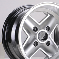 Rueda de aleación de 13 pulgadas con PCD 4x100-114.3, Rueda 100%, llanta China probada con ET -7mm, en venta