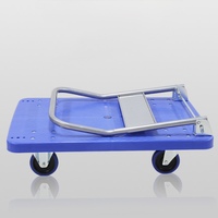 Chariot à plateforme pliable de 400 kg avec roues TPR silencieuses pour la logistique d'entrepôt