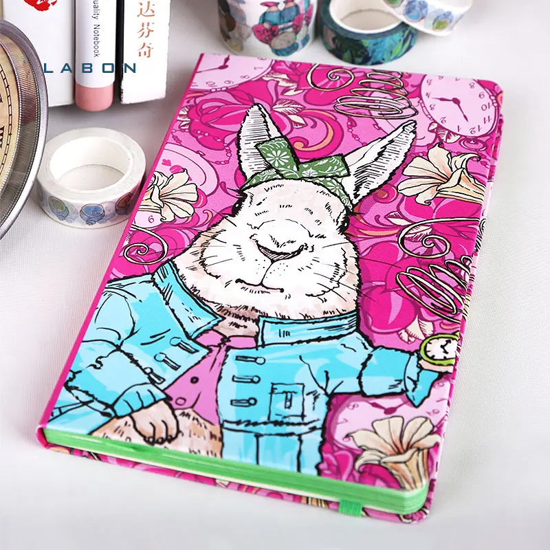 LABON Großhandel Journal Mal seite Hase Hindi Adult Comics Cartoon Cover Fancy Diary A5 Notebook