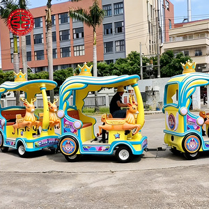 Parco divertimenti giostre per bambini gioco elettrico trenino senza cingoli Mini trenino per bambini parco divertimenti trenini - Product Image 3