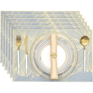 Tabletex direct <span class=keywords><strong>de</strong></span> l'usine haute qualité Offre Spéciale napperons en PVC ensemble <span class=keywords><strong>de</strong></span> <span class=keywords><strong>table</strong></span> à manger 6 napperons creux en métal napperons <span class=keywords><strong>de</strong></span> <span class=keywords><strong>noël</strong></span> - Product Image 2