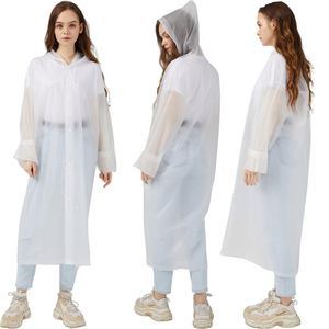 Impermeable Reutilizable de PEVA/EVA para Adultos, con Botones Frontales, Poncho Portátil para Viajes, para Lluvia Intensa - Product Image 4