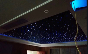 Đèn sợi quang trần nhà hình bầu trời sao 600x600mm, ánh sáng lung linh, đèn treo trần phòng trẻ em, đèn sợi quang RGB - Product Image 4