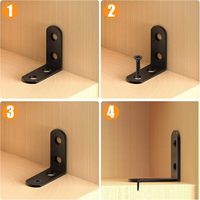 Support d'étagère flottante en L robuste et moderne en acier inoxydable, support d'angle invisible, structure simple pour cuisine