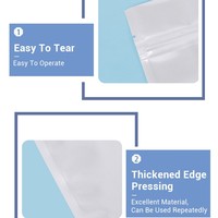 Sacs holographiques d'emballage en plastique à fermeture éclair holographique anti-odeur sac à fermeture éclair plat Transparent pour le stockage des aliments de soins de beauté