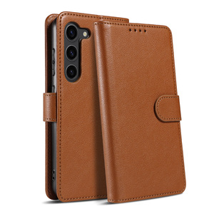 Étui à rabat en cuir rétro de luxe pour <span class=keywords><strong>Samsung</strong></span> <span class=keywords><strong>Galaxy</strong></span> S24 <span class=keywords><strong>Ultra</strong></span> S24 Plus porte-carte portefeuille housse de protection étui de téléphone portable - Product Image 1