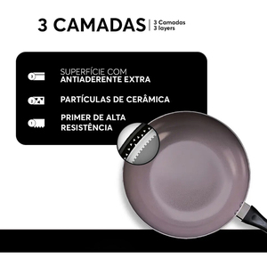 High Quality Ceramic Marble Coated <b>Pot</b> Pan Glass Lids Wooden Soft touch Handles Non Stick 12-Piece Aluminium Cookware <b>Set</b> - Product Image 2