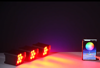 Projecteur LED sans fil à piles 7*20W, étanche IP65, portable, pour DJ, éclairage de scène, mariage, fête, événement