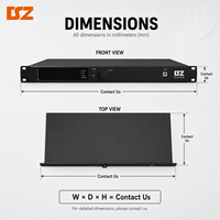 DSZ DS-P1616 Profesyonel Sınıf D Pasif Metal Güç Amplifikatörü 30W Masaüstü Montajlı Dijital 4/8 Ohm Çift Kanallı Profesyonel Ses Sistemi