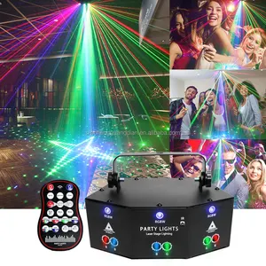 Lumière Laser de scène professionnelle chaude Led 9 yeux Disco stroboscopique lumière de scène Dmx contrôlée Led Lazer lampe de Projection