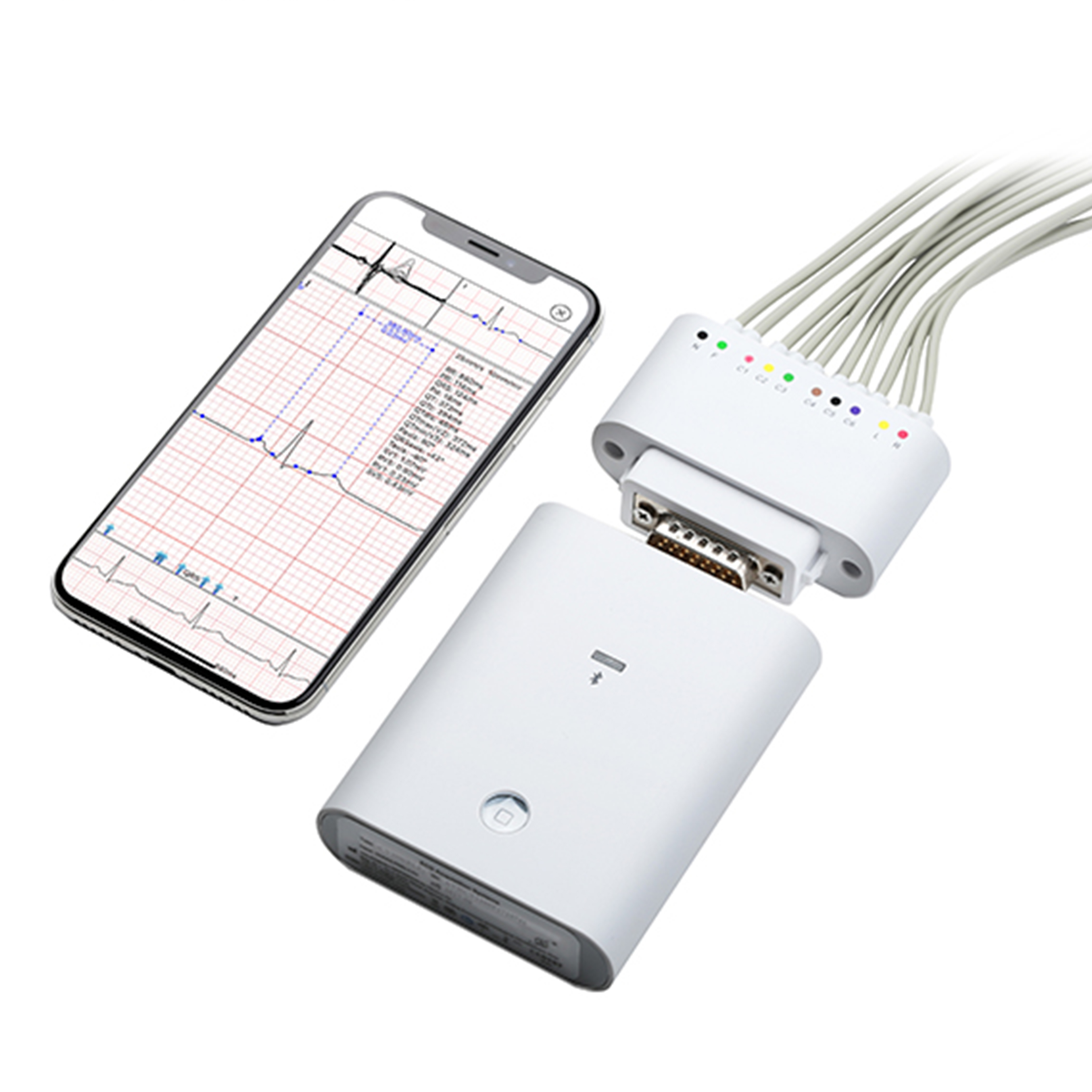 Vhecg портативный синхронный 12-канальный аппарат ЭКГ bluetooth ЭКГ