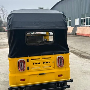 Triciclo a <span class=keywords><strong>3</strong></span> <span class=keywords><strong>ruote</strong></span> motorizzato in ferro con tetto morbido a tre file e doppia fila di sedili, per trasporto merci e passeggeri, tipo Tuk Tuk - Product Image 3